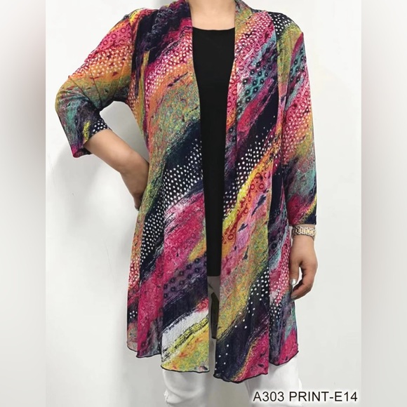 Colorful Women's Cardigan - Picture 1 of 5